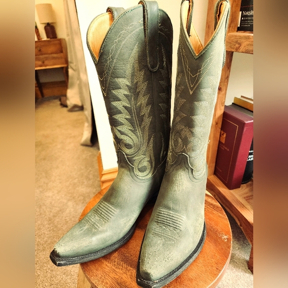 Old Gringo Nevada Military Green Leather Boots - Picture 1 of 7